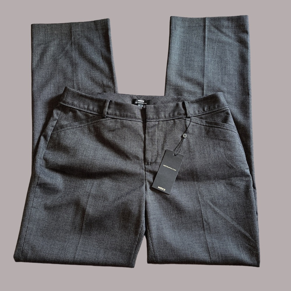 NWT Mexx fine herringbone pattern gray effect dress pants size 42